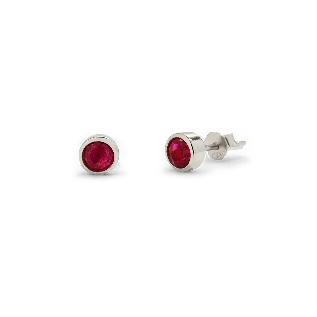 Birthstone Bezel Studs