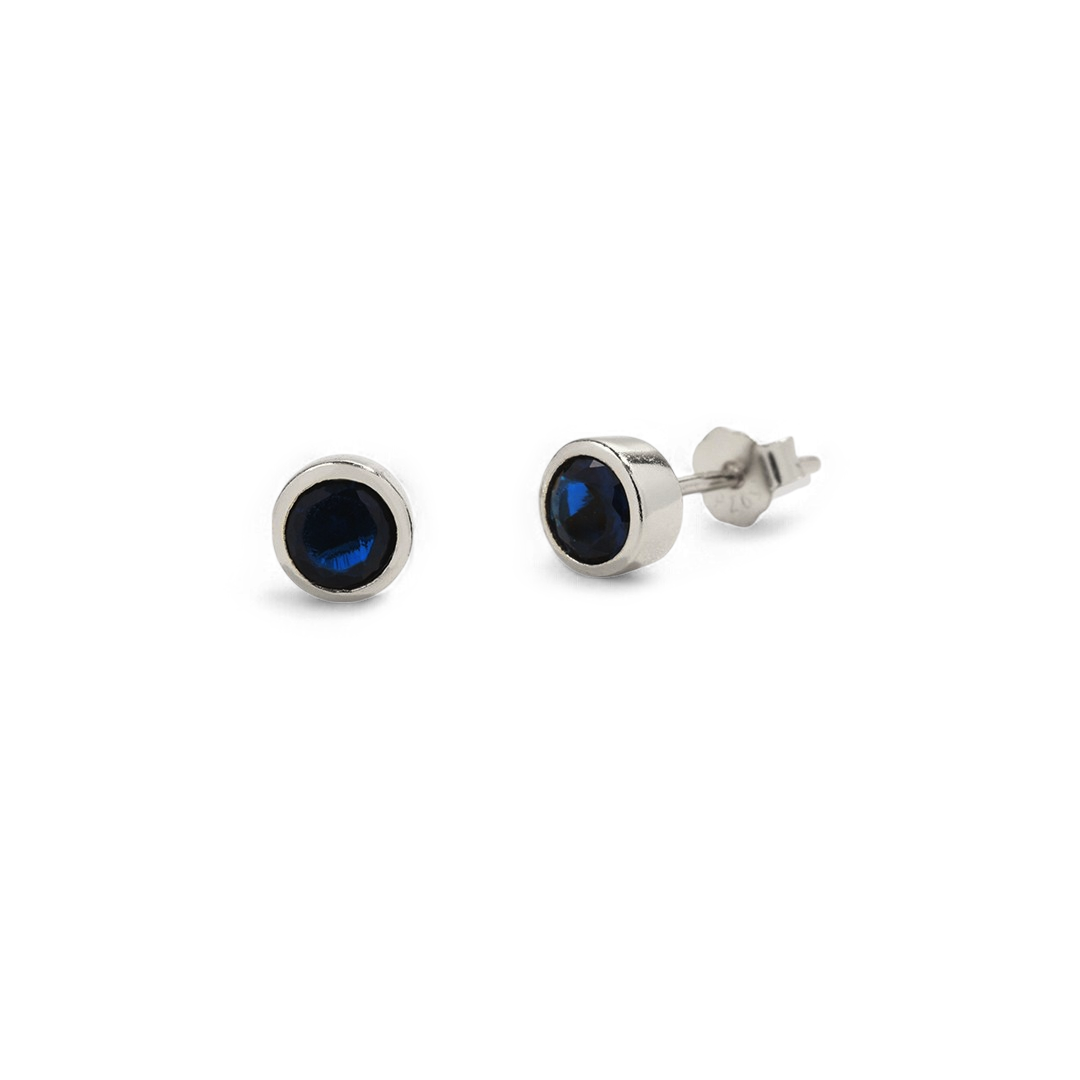 Birthstone Bezel Studs