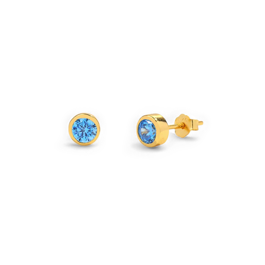 Birthstone Bezel Studs