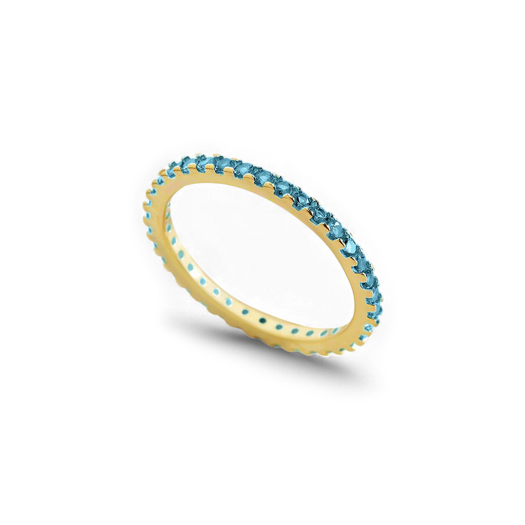 December Birthstone Eternity Stacking Ring