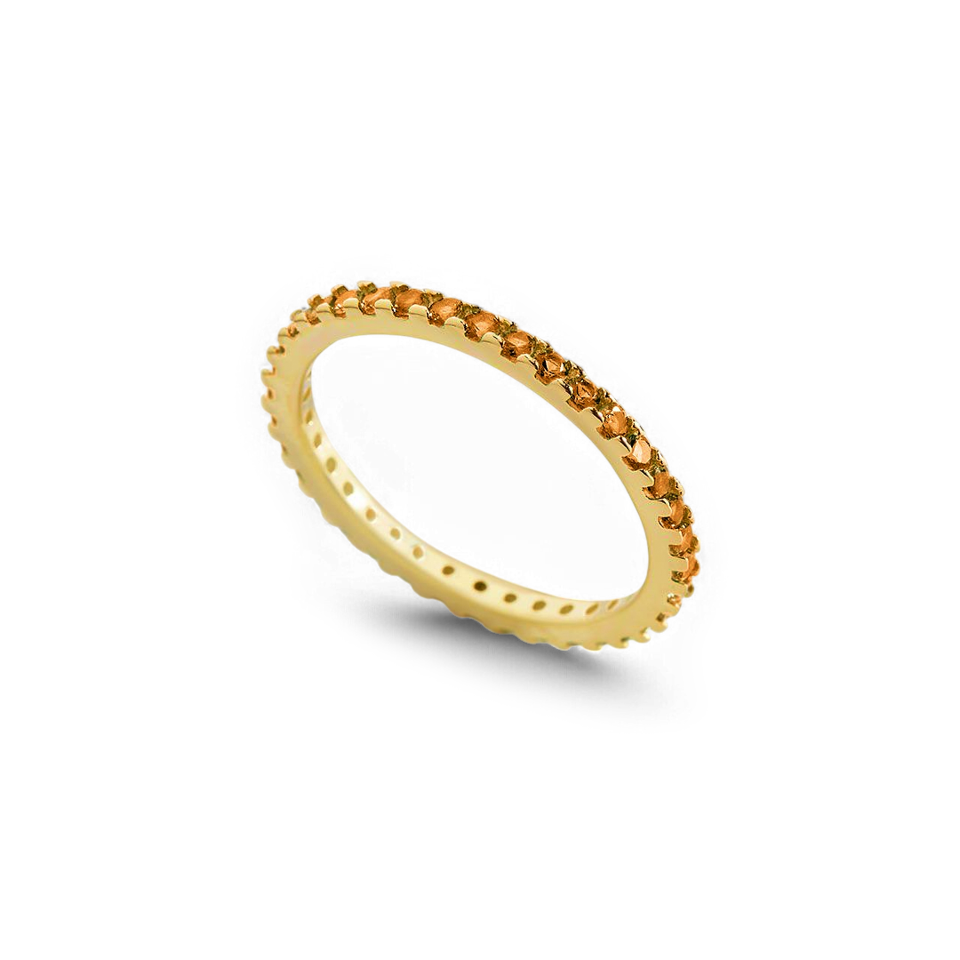 November Birthstone Eternity Stacking Ring