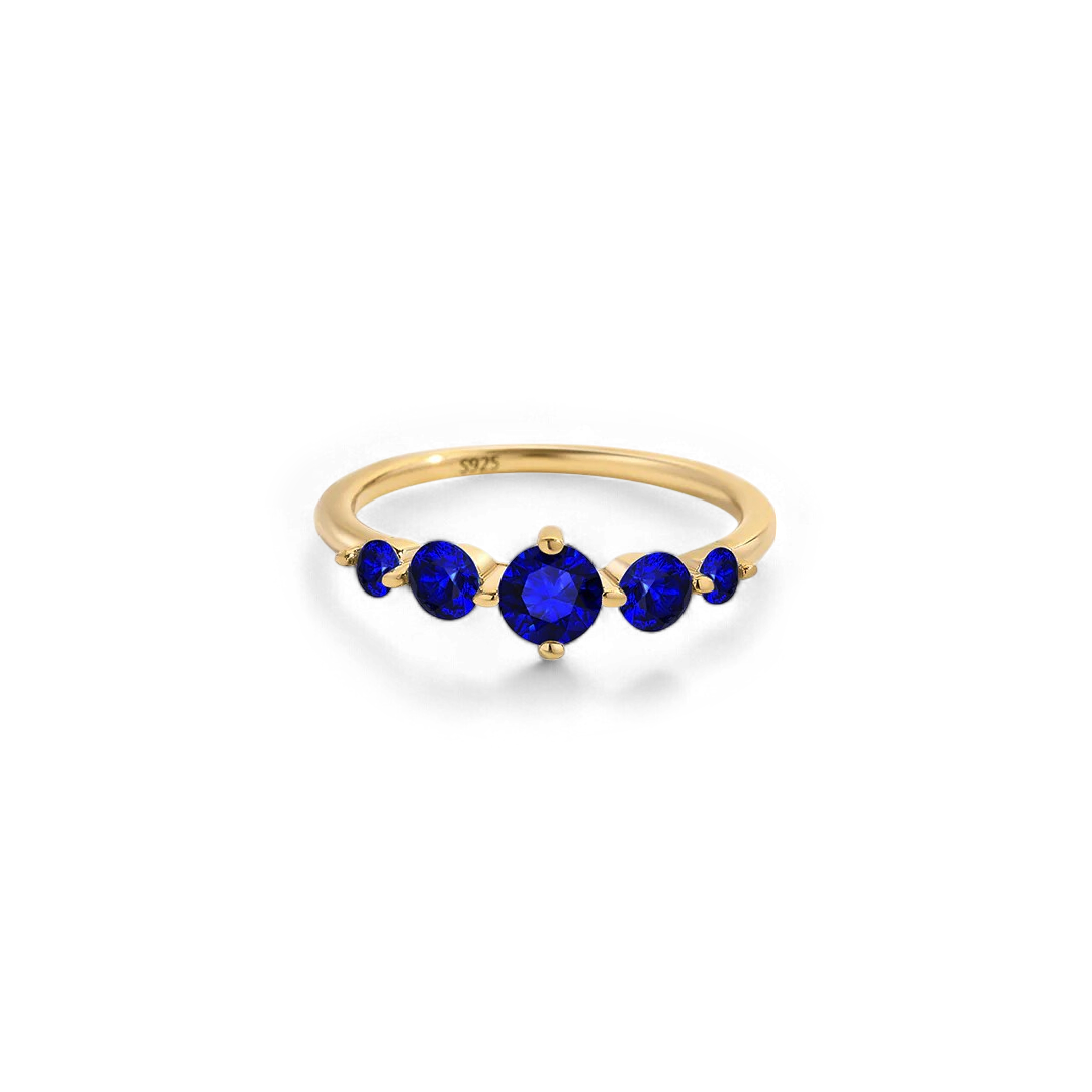 Five Stone Statement Birthstone Ring