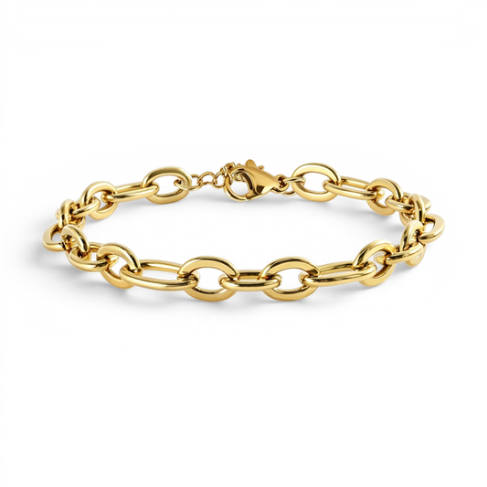 Bold Linked Paperclip Bracelet