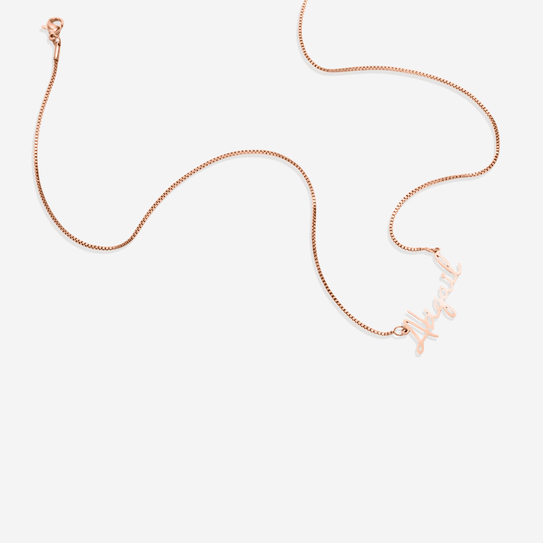 Fairy Name Necklace with Box Chain
