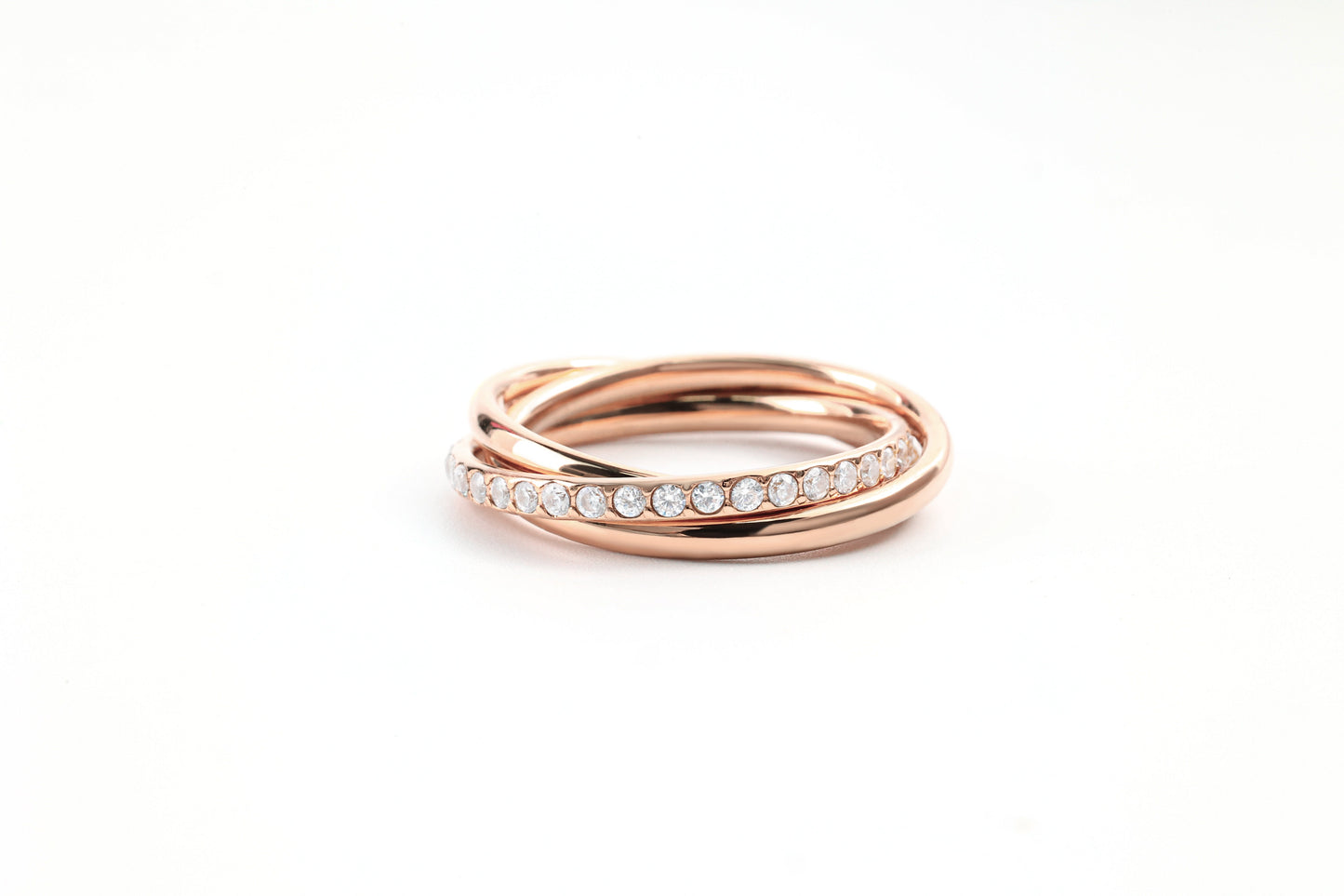 Crystal Interlocking Fidget Ring