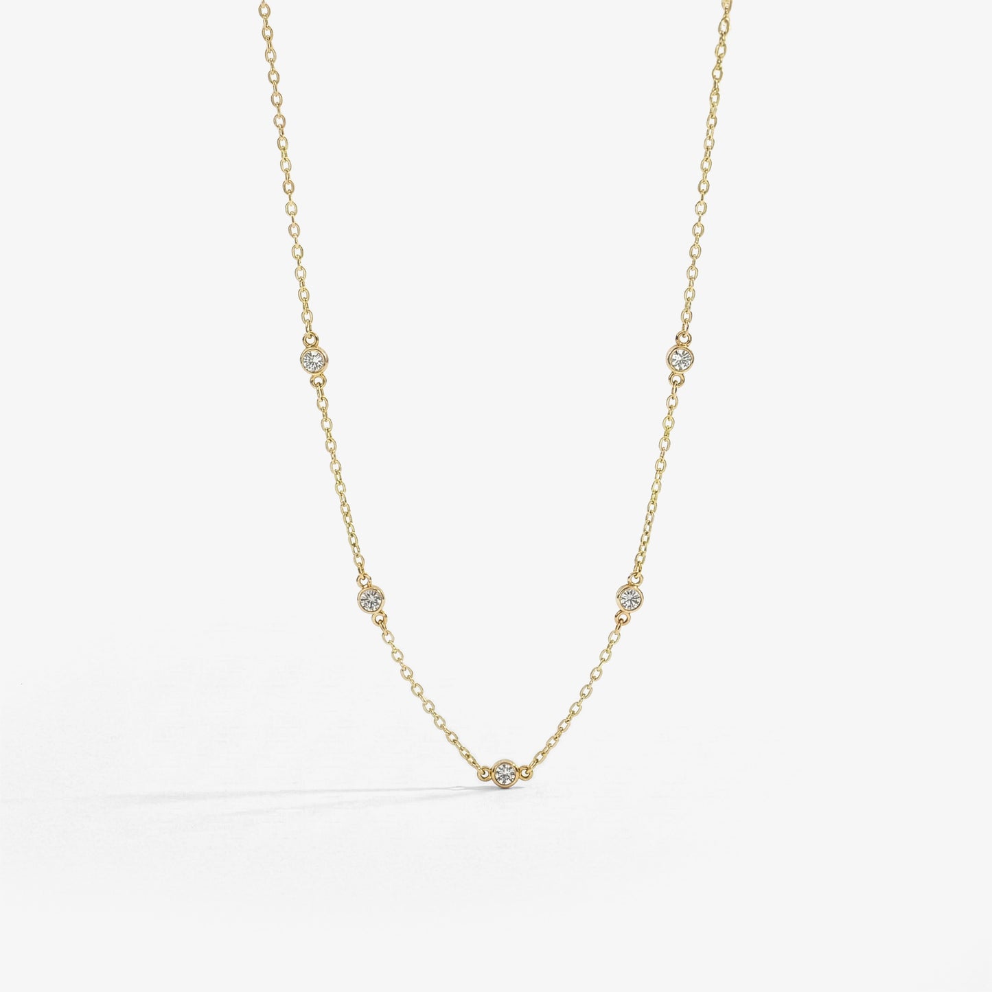Dainty Crystal Station Necklace