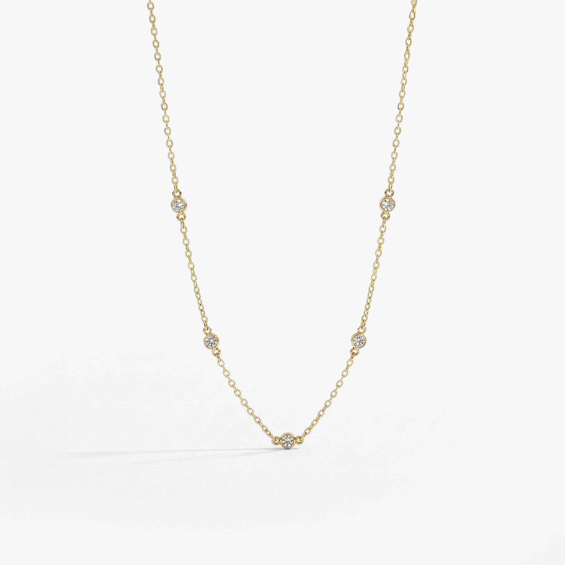 Dainty Crystal Station Necklace
