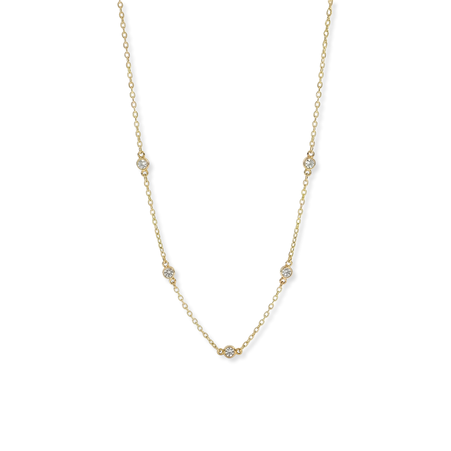 Dainty Crystal Station Necklace