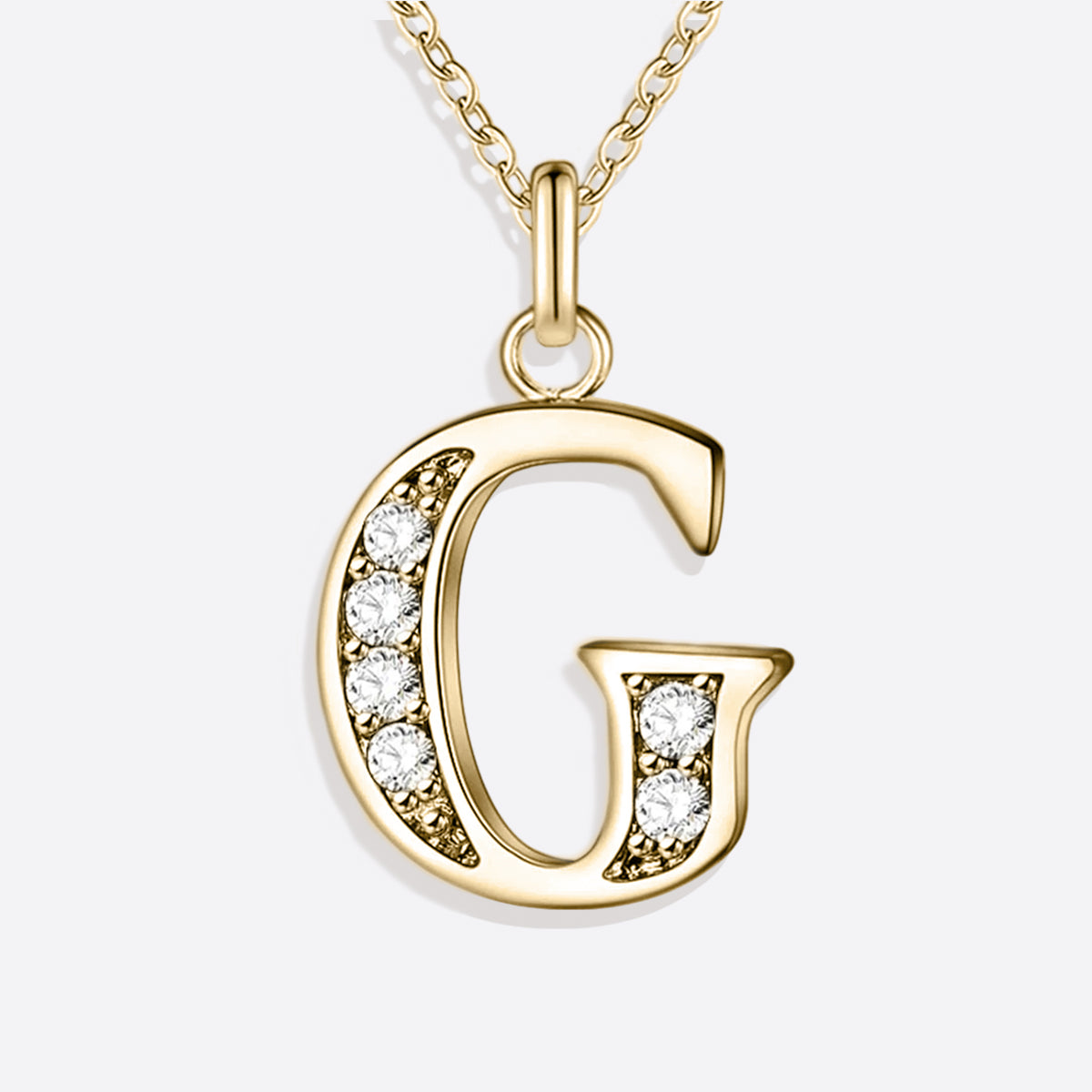 Crystal Accent Letter Satellite Necklace