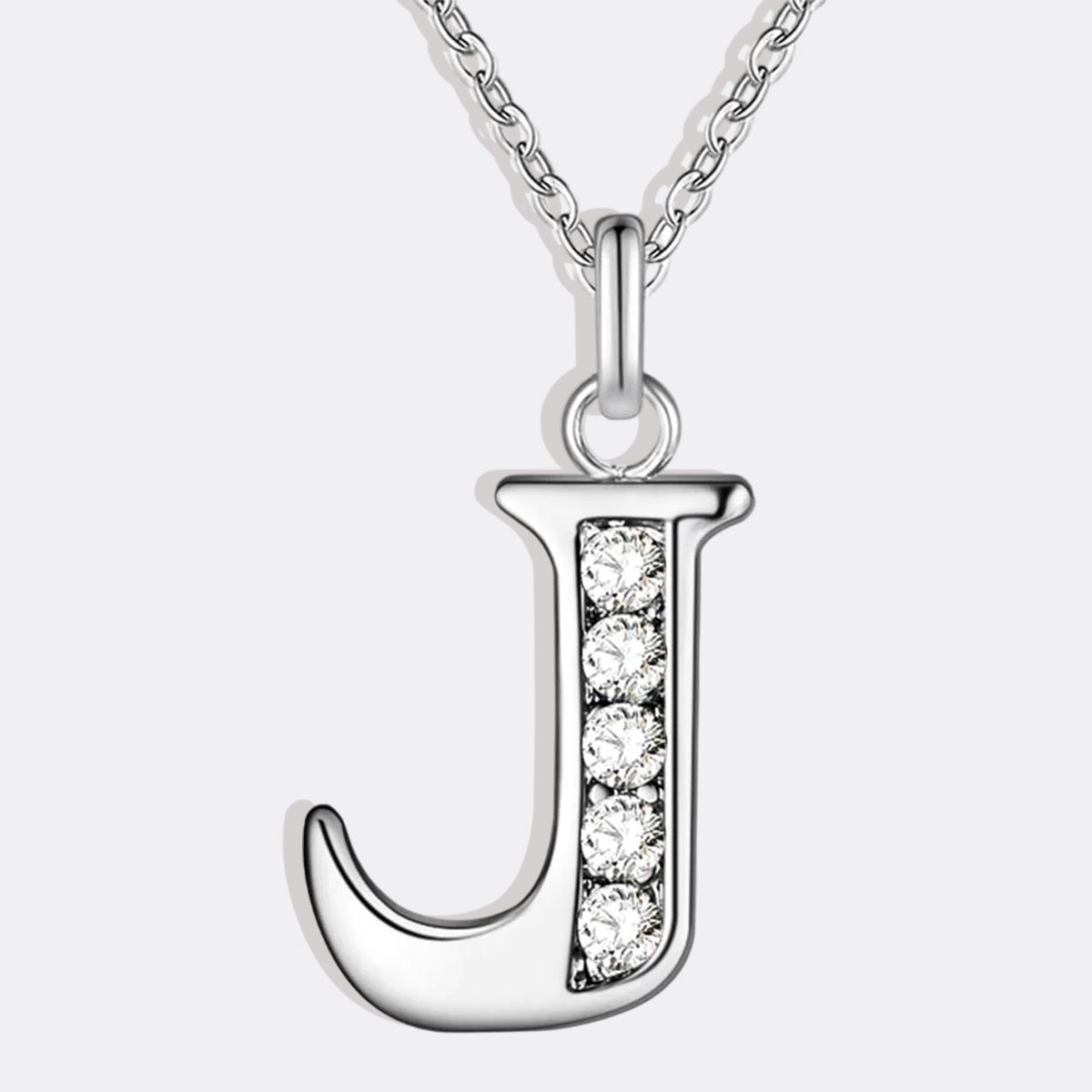 Crystal Accent Letter Satellite Necklace
