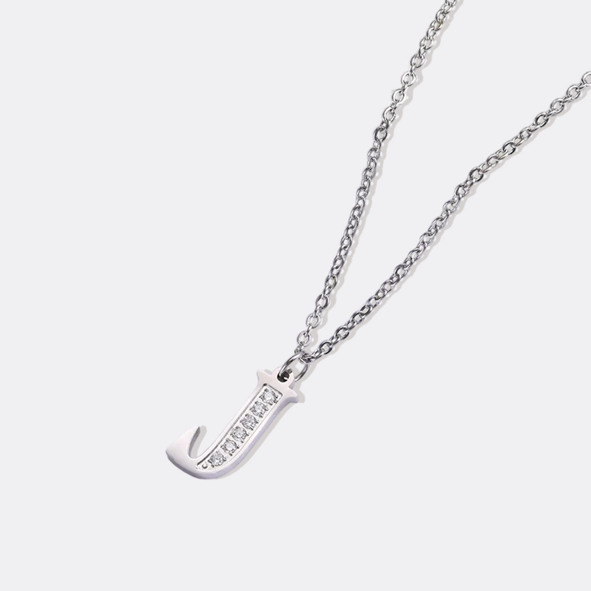 Crystal Accent Letter Satellite Necklace