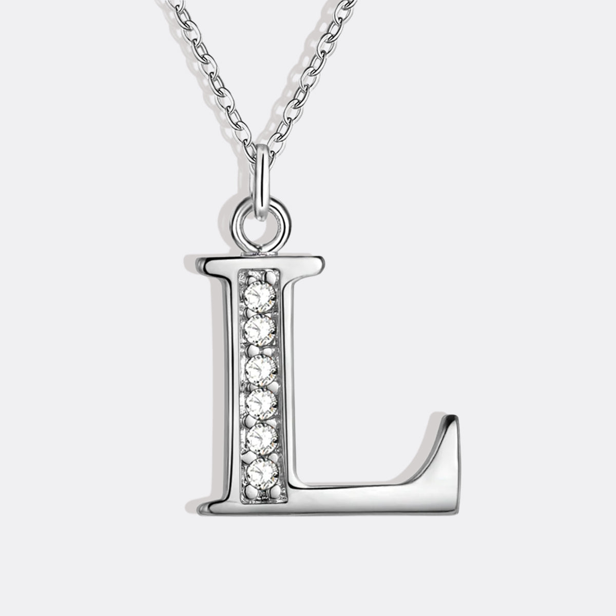 Crystal Accent Letter Satellite Necklace