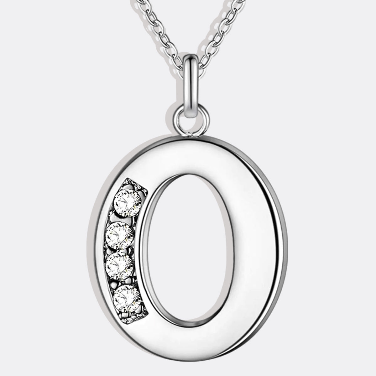 Crystal Accent Letter Satellite Necklace
