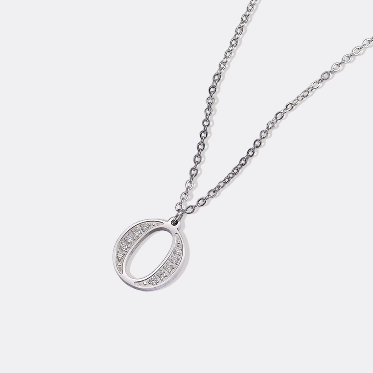 Crystal Accent Letter Satellite Necklace
