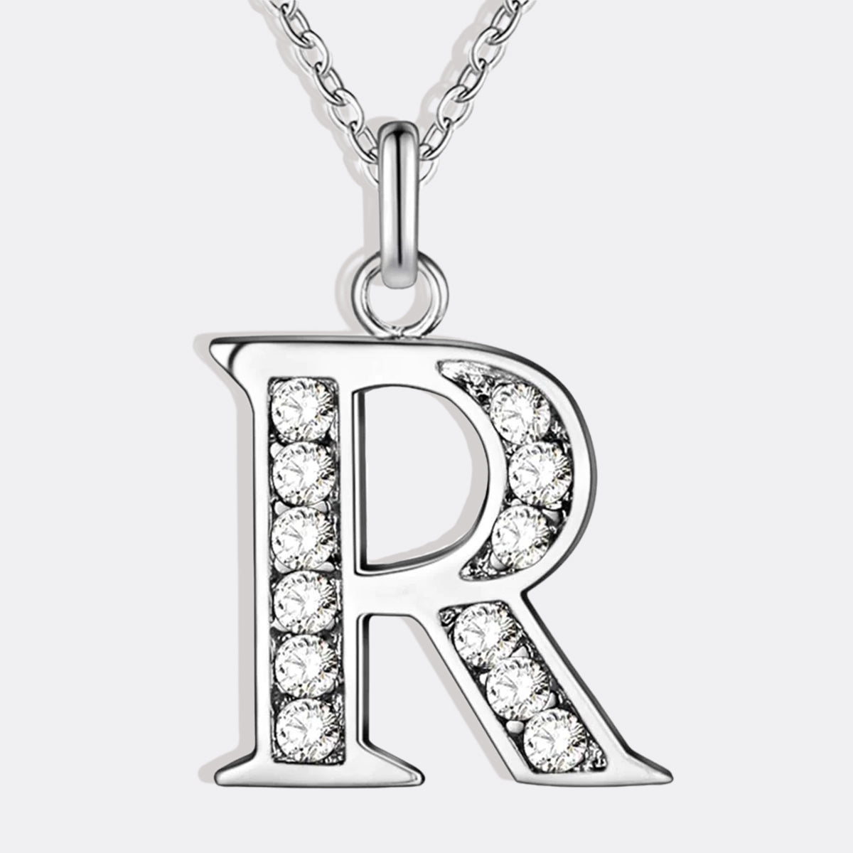 Crystal Accent Letter Satellite Necklace