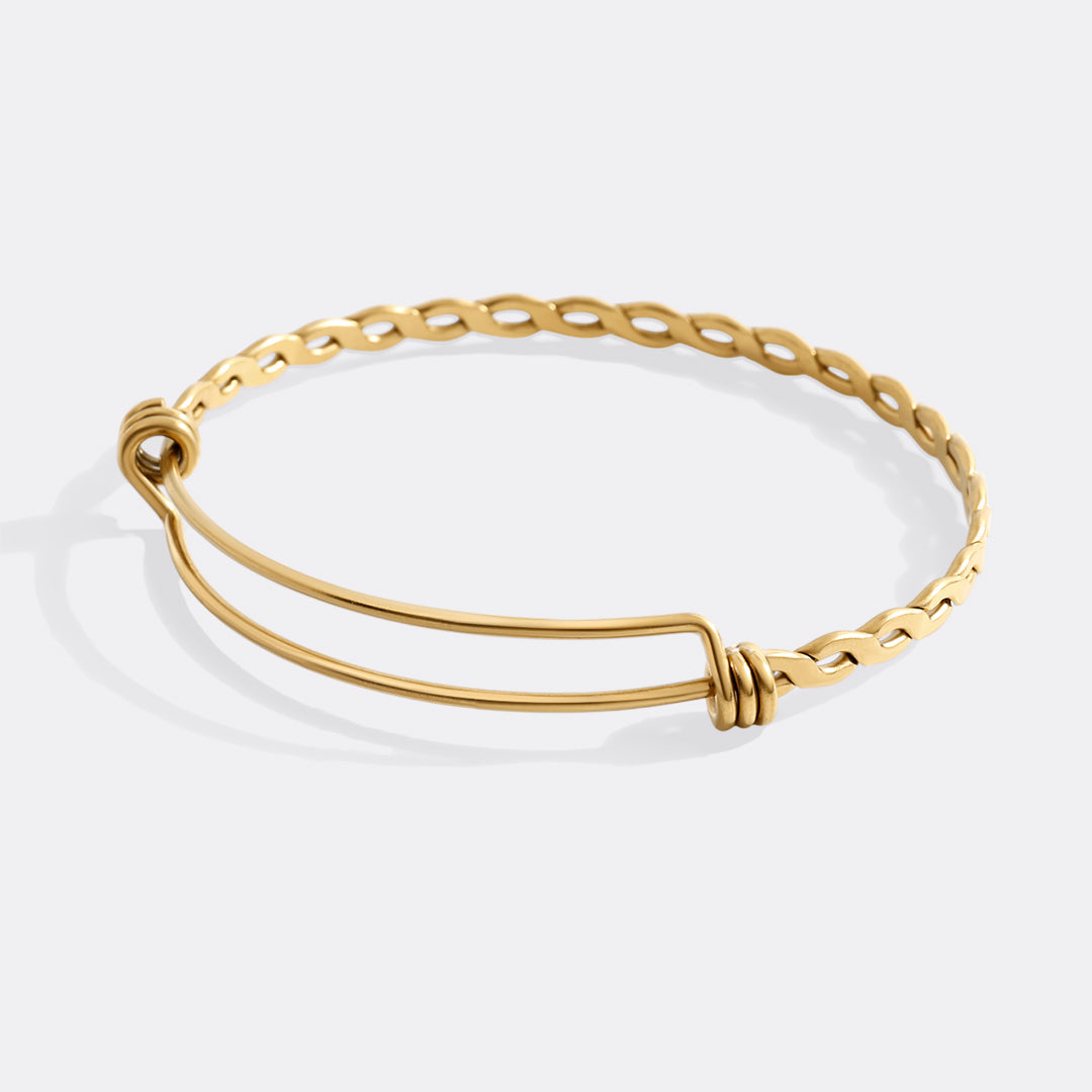 Dainty Adjustable Braided Bangle