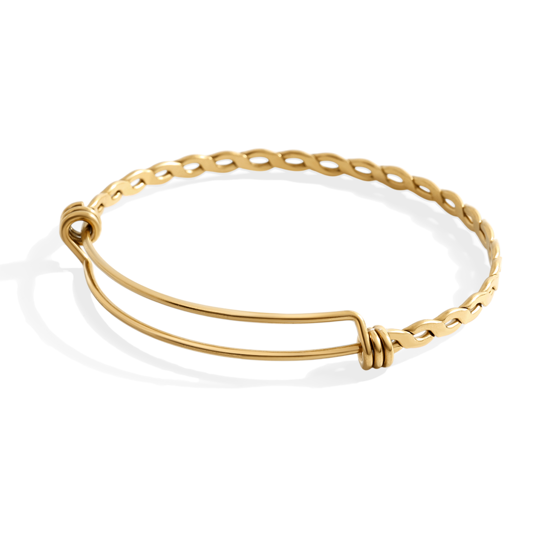 Dainty Adjustable Braided Bangle