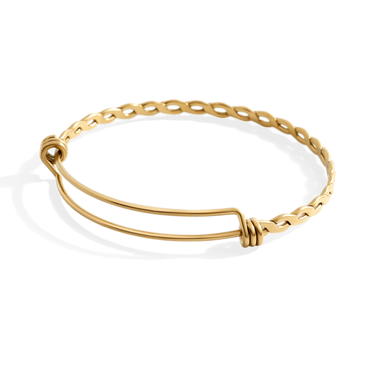 Dainty Adjustable Braided Bangle