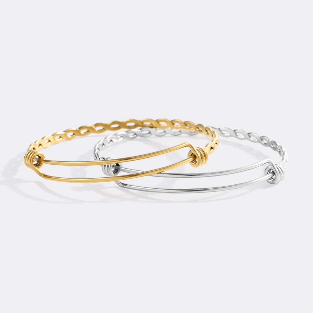 Dainty Adjustable Braided Bangle