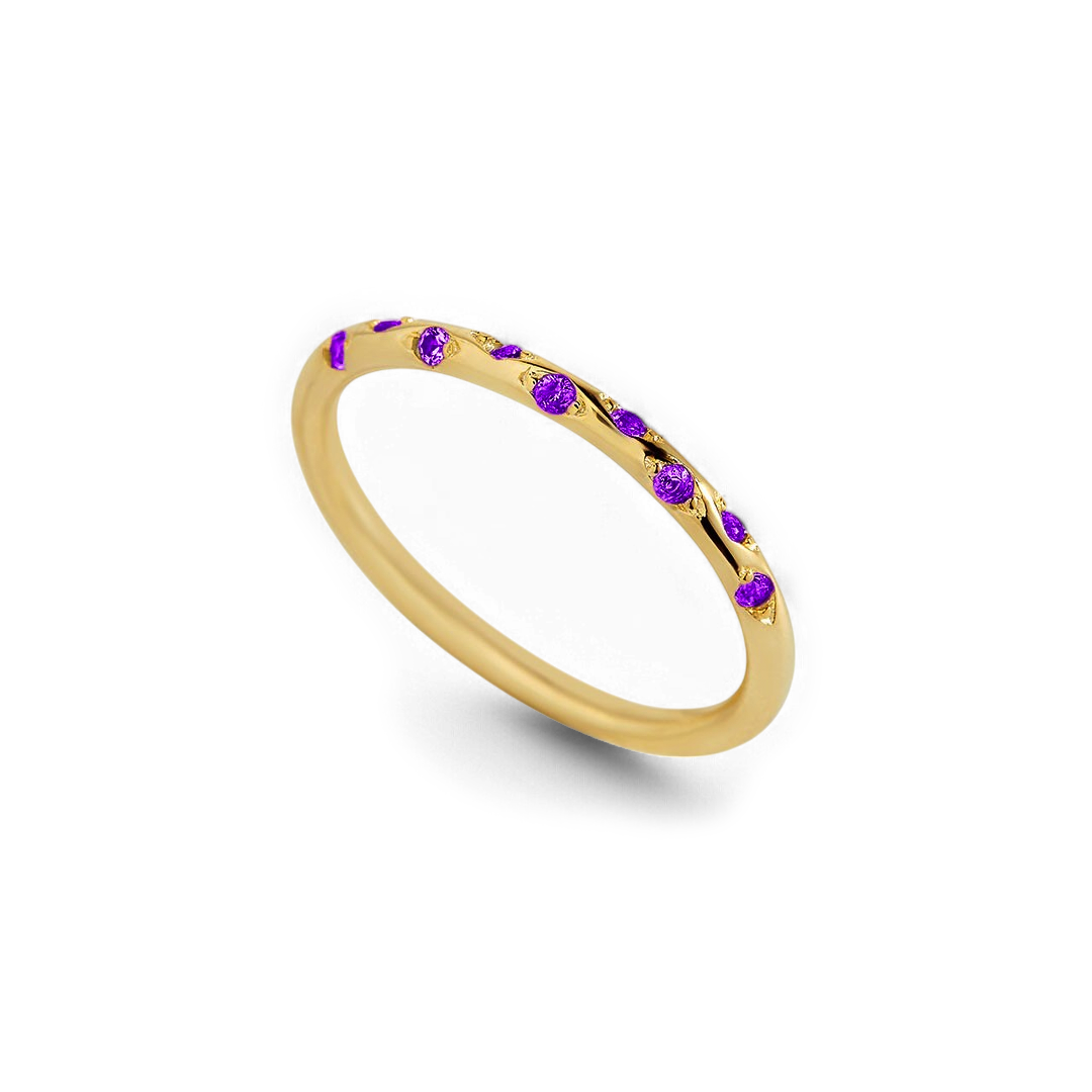 Dainty Constellation Birthstone Ring