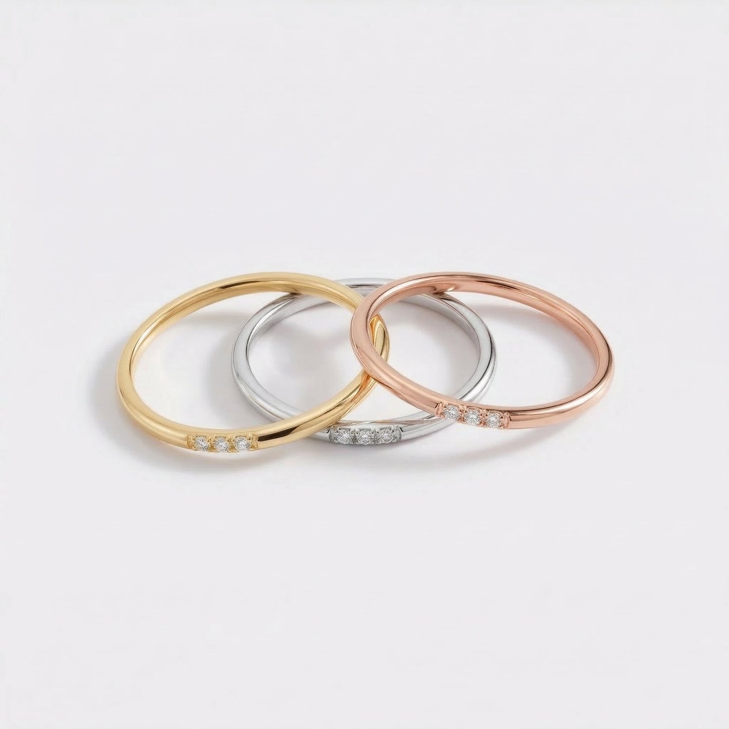 Dainty Diamonds Stacking Ring