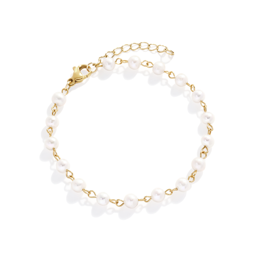 Dainty Pearl Station Bracelet