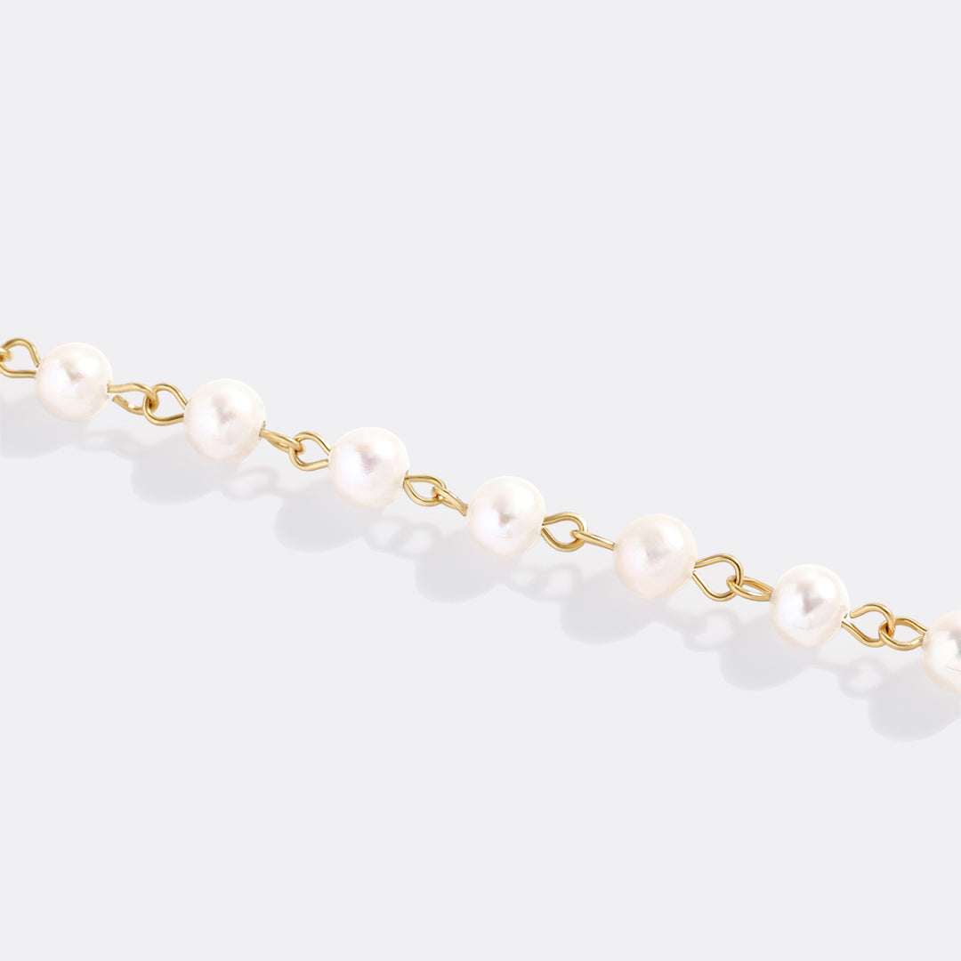 Dainty Pearl Station Bracelet