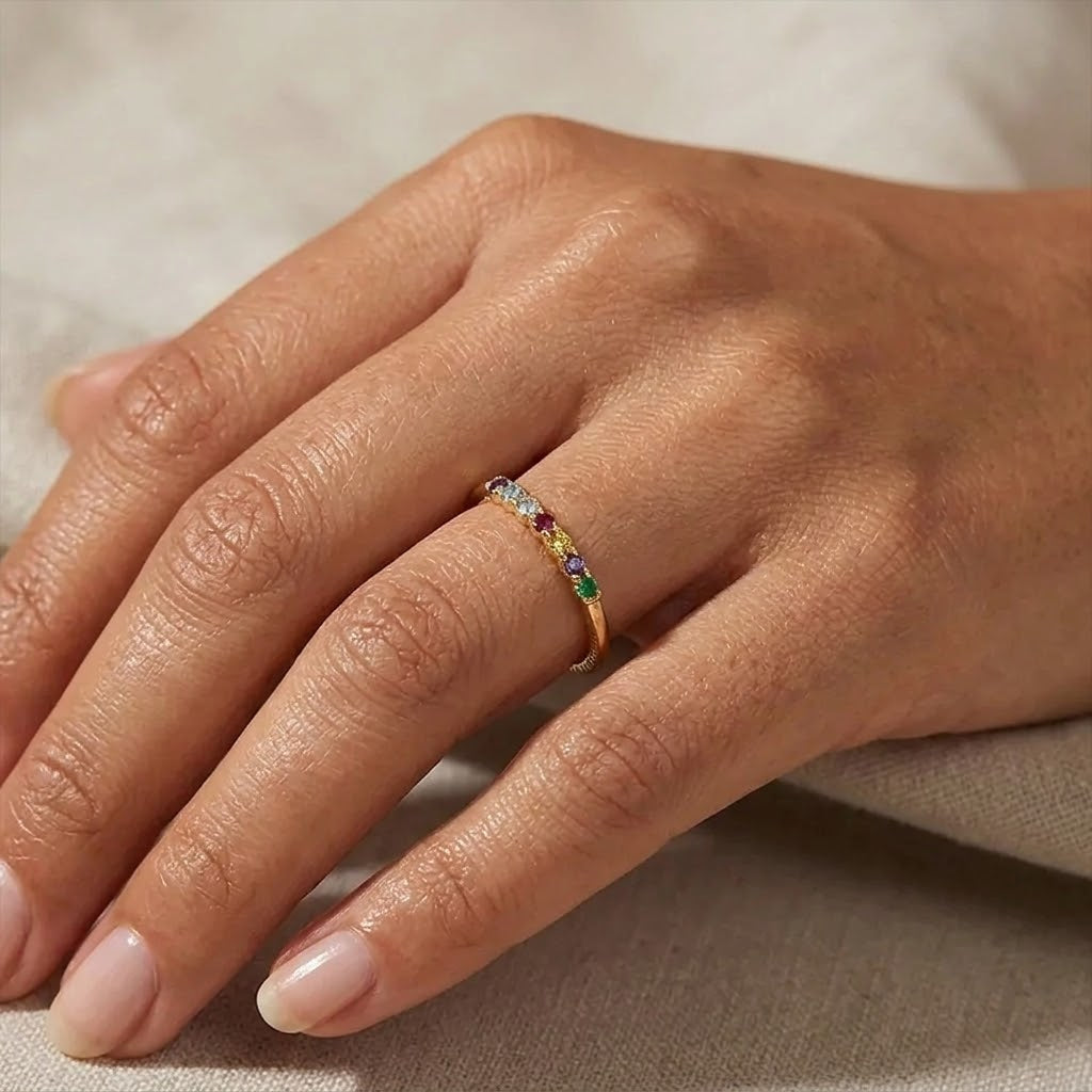 Dainty Stackable Birthstone Ring