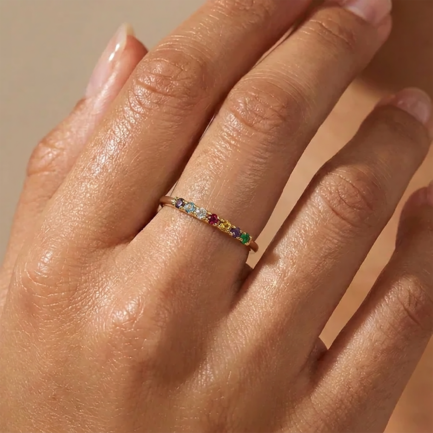 Dainty Stackable Birthstone Ring