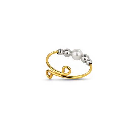 Dainty Adjustable Opal Fidget Ring