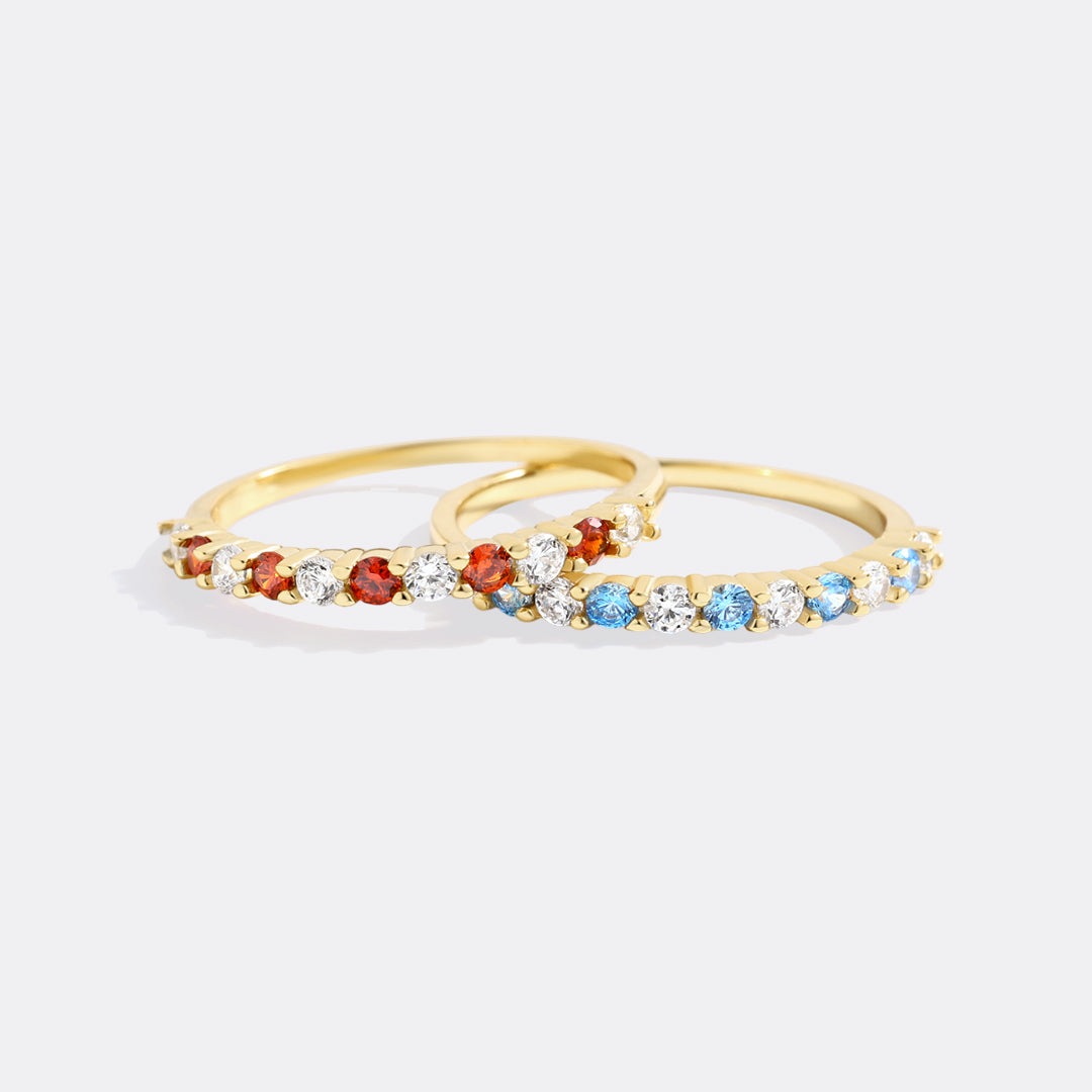 Diamond & Gemstone Stackable Ring