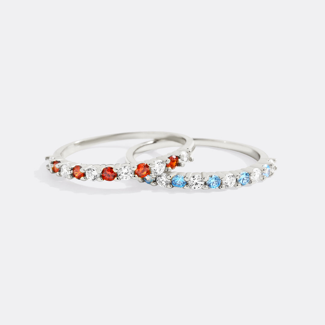 Diamond & Gemstone Stackable Ring