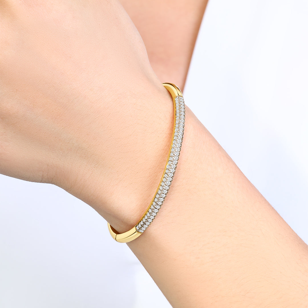 Domed Pave Cuff Bracelet