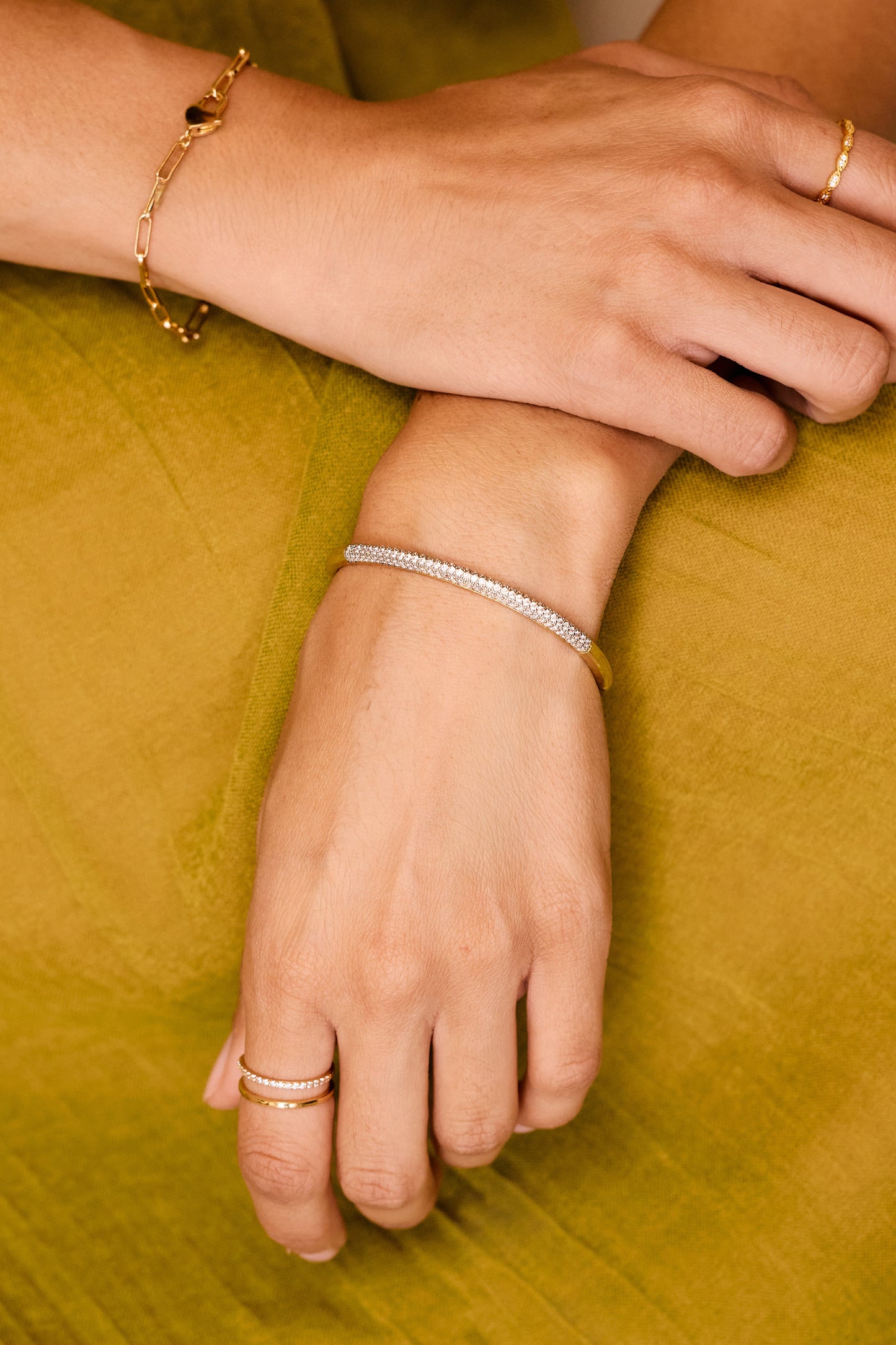 Domed Pave Cuff Bracelet