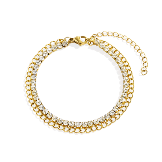 Double Chain Tennis Bracelet