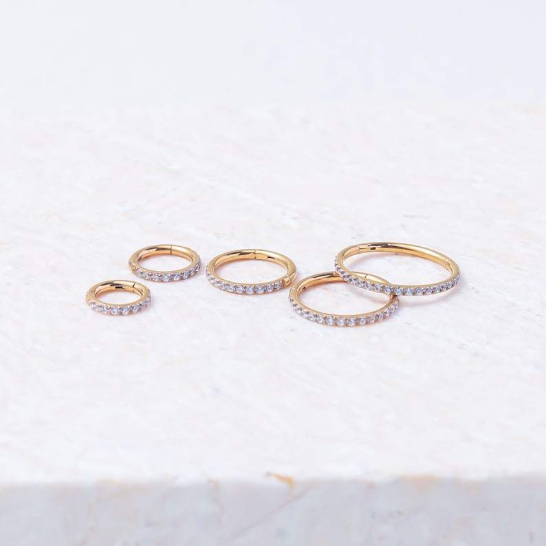Eternity Crystal Cartilage Hoop Earrings | 16g