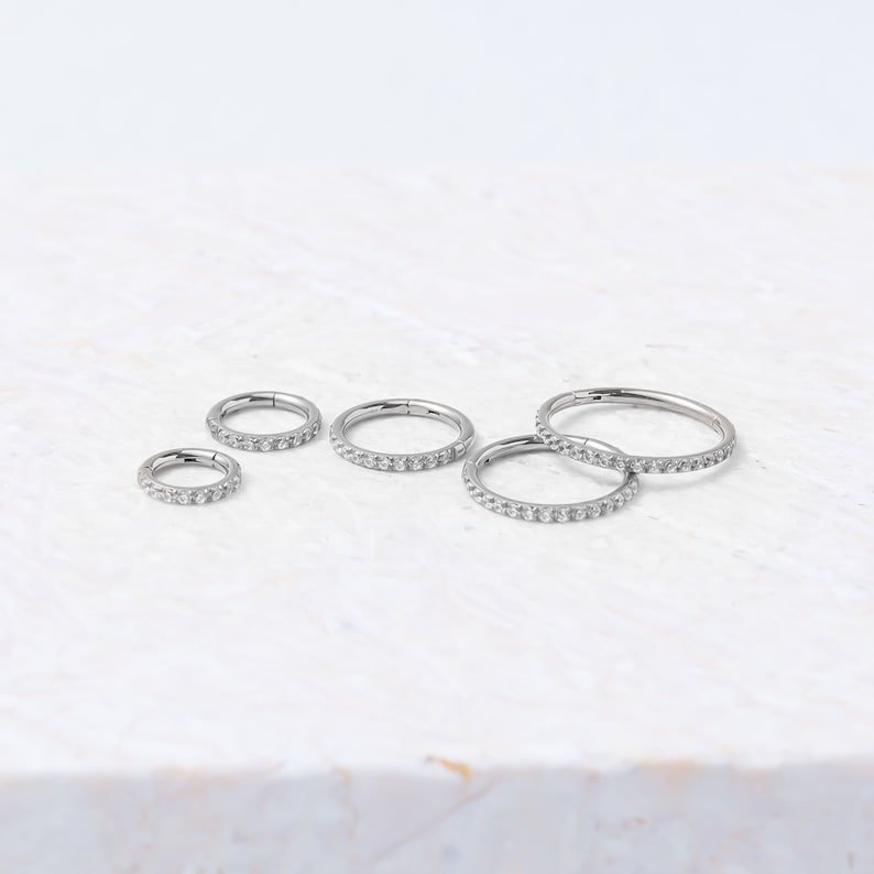 Eternity Crystal Cartilage Hoop Earrings | 16g