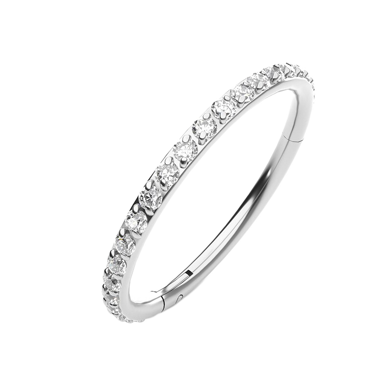 Eternity Crystal Cartilage Hoop Earrings | 16g