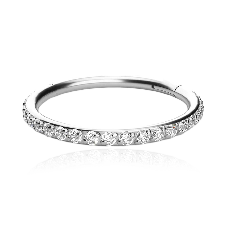 Eternity Crystal Cartilage Hoop Earrings | 16g