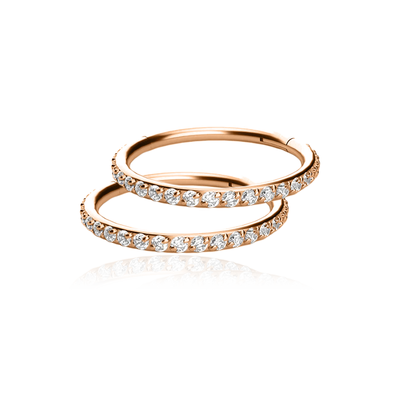 Eternity Crystal Cartilage Hoop Earrings | 16g