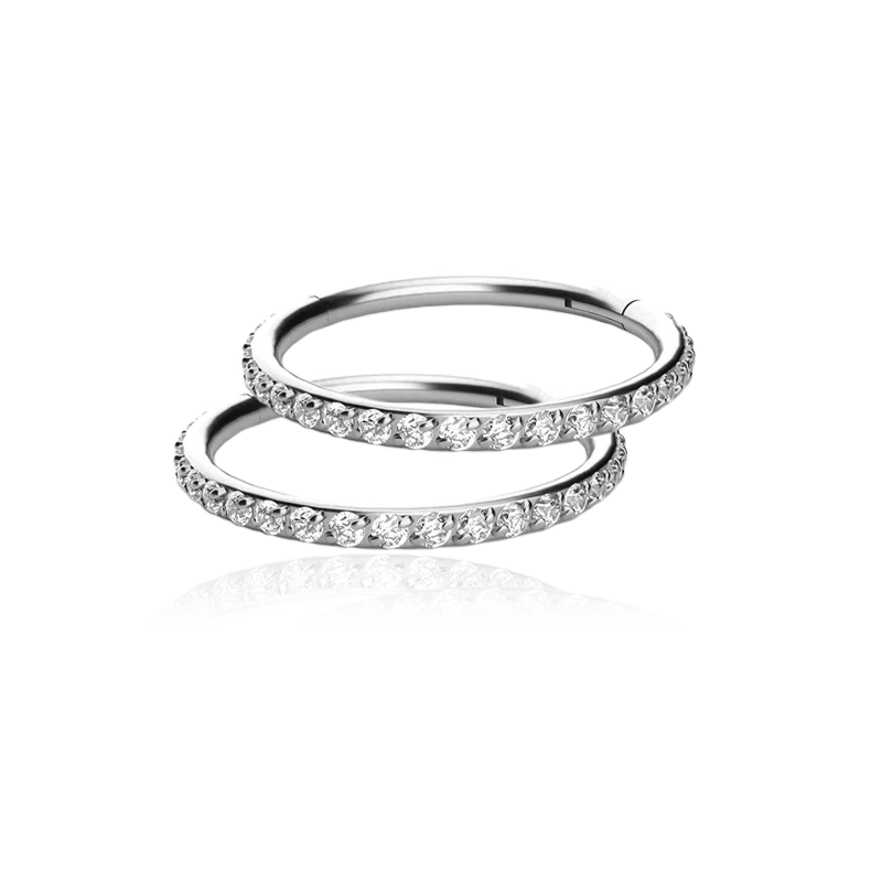 Eternity Crystal Cartilage Hoop Earrings | 16g