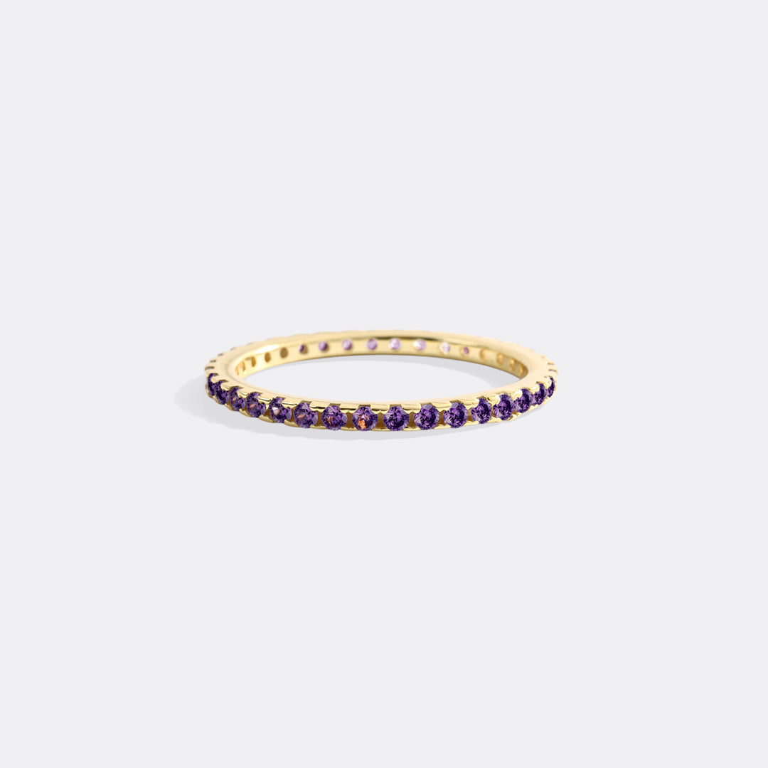 Febuary Birthstone Eternity Stacking Ring