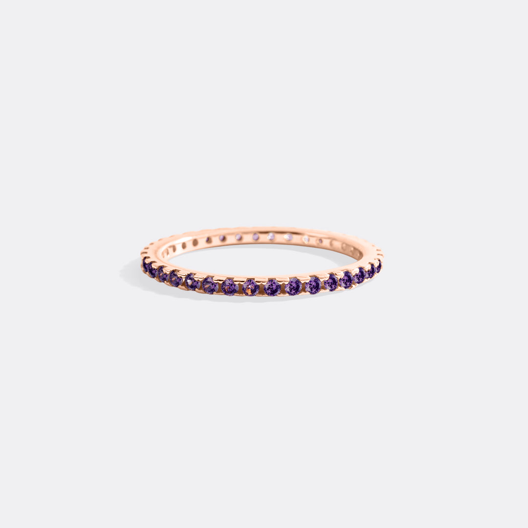 Febuary Birthstone Eternity Stacking Ring