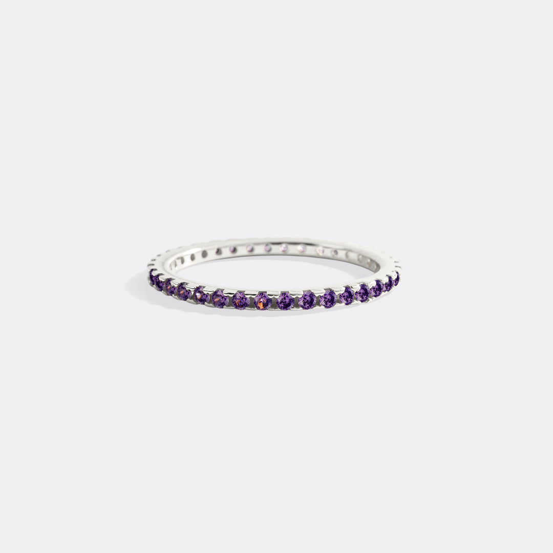Febuary Birthstone Eternity Stacking Ring