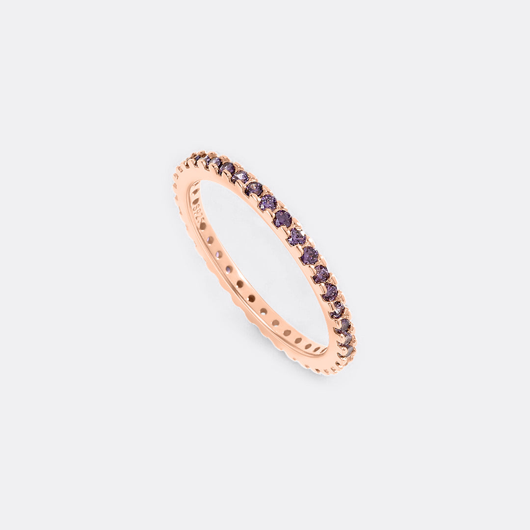 Febuary Birthstone Eternity Stacking Ring