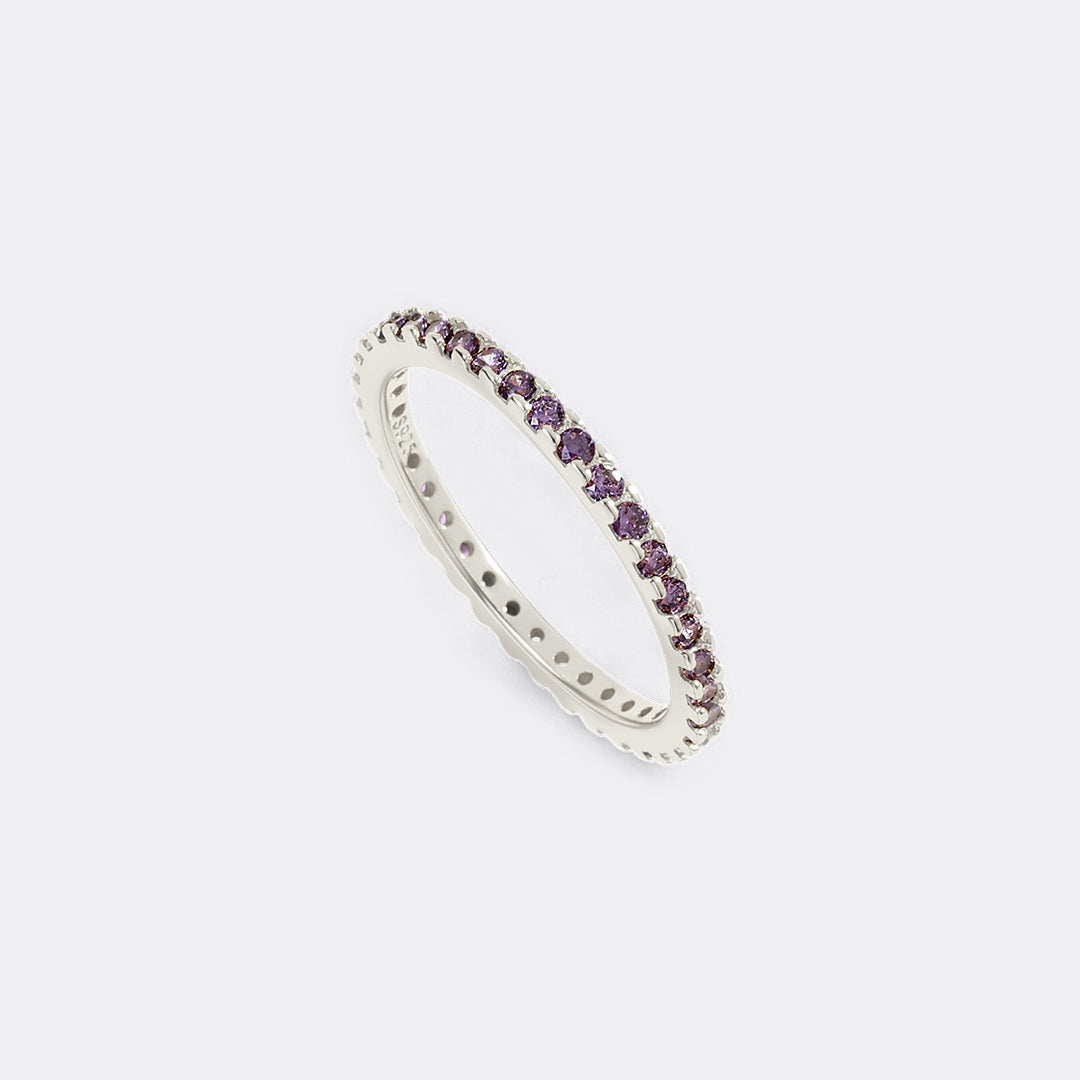 Febuary Birthstone Eternity Stacking Ring