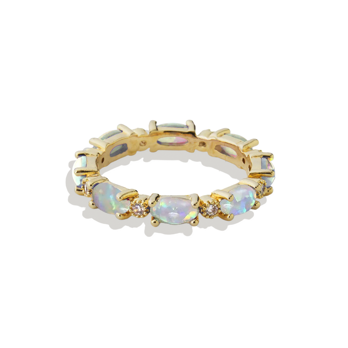 Eternity Fire Opal Ring