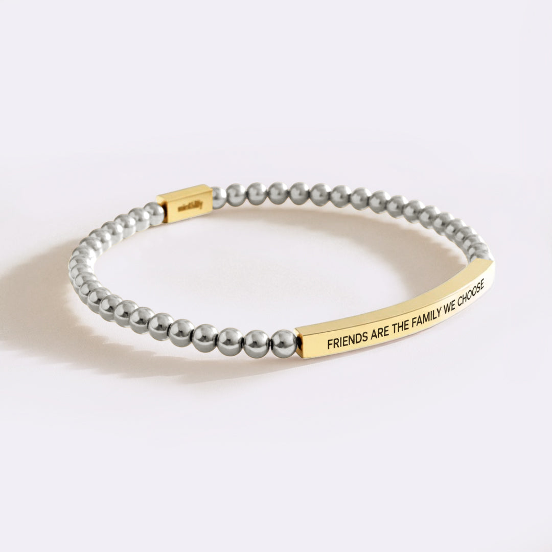 Friends Are The Family We Choose Beaded Inspire Bracelet
