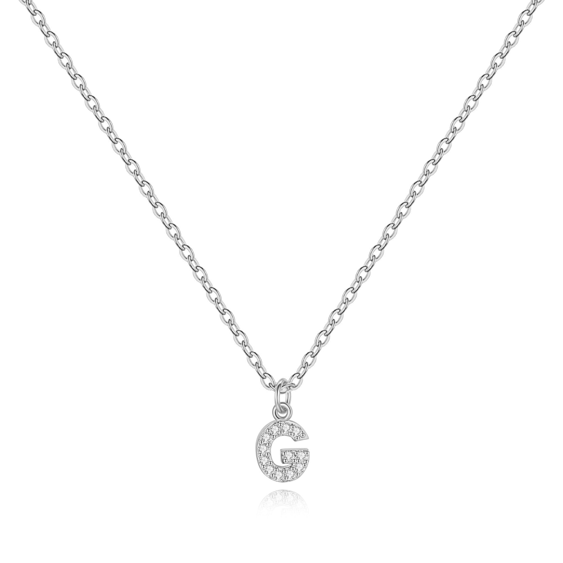 Pavé Uppercase Initial Necklace