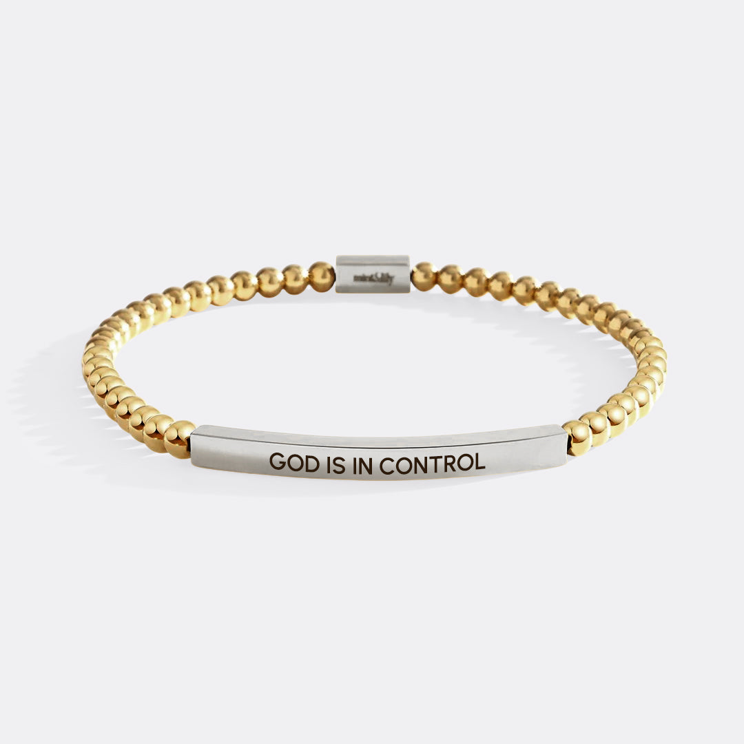 God Is In Control Beaded Inspire Bracelet